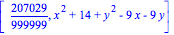 [207029/999999, x^2+14+y^2-9*x-9*y]